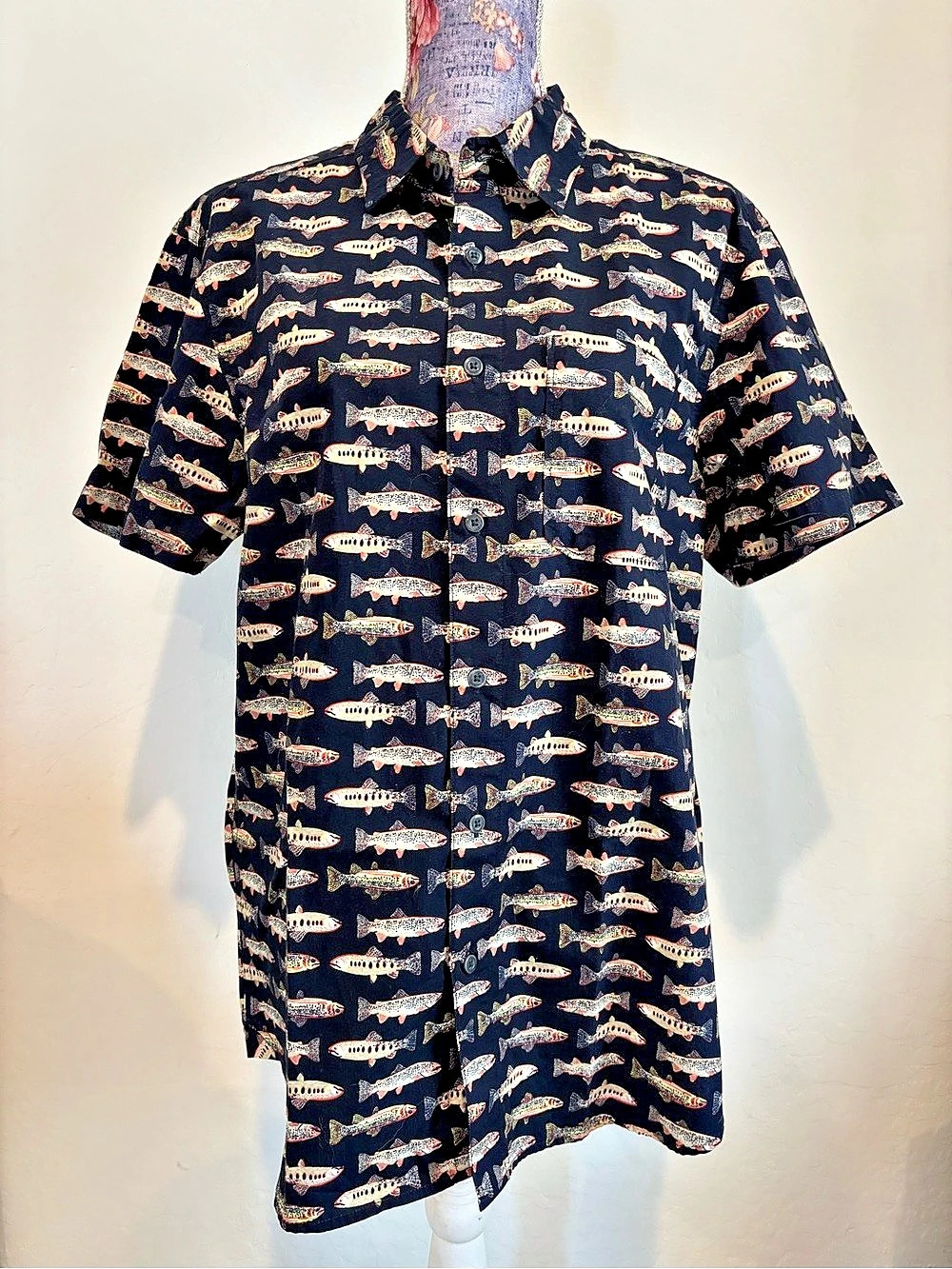 The North Face Baytrail Aviator Fish Printed Short Sleeve Button-Up Shirt
